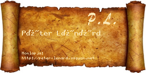 Péter Lénárd névjegykártya